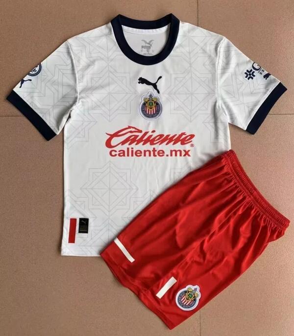Chivas 2022/23 Away Kids Soccer Jersey Kit Children Shirt And Shorts