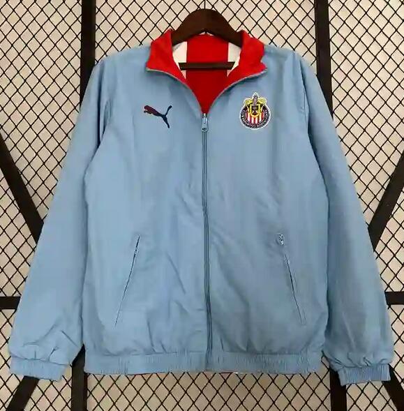 Chivas 2023/24 Blue Red Both Face Windbreaker Jacket