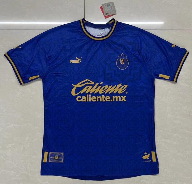 Deportivo Guadalajara Chivas 2023/24 Blue 100th Year Shirt Soccer Jersey