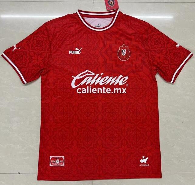 Deportivo Guadalajara Chivas 2023/24 Red 100th Year Shirt Soccer Jersey