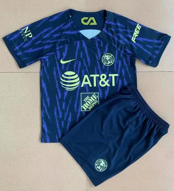 Club America 2022/23 Away Kids Soccer Kits Children Shirt and Shorts