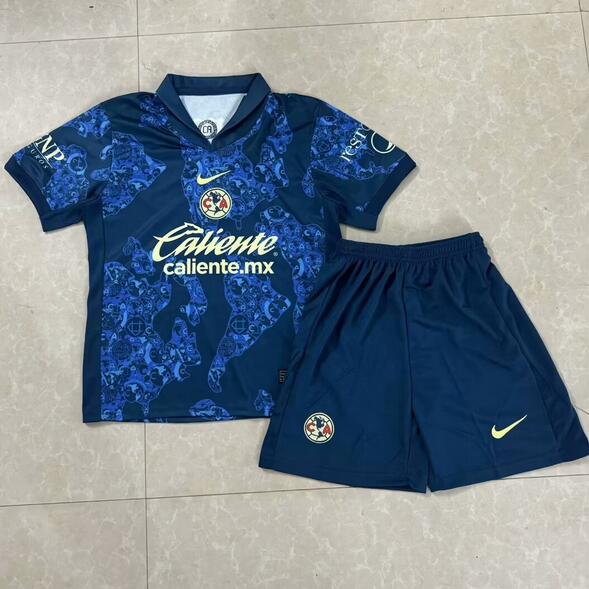 Club America 2024/25 Away Kids Soccer Kits Children Shirt and Shorts