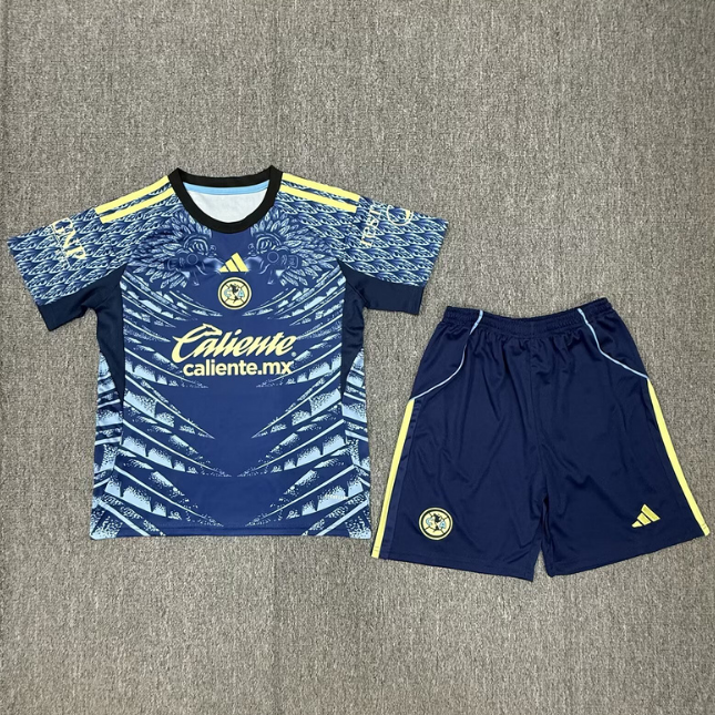 Club America 2025/26 Away Kids Soccer Kits Children Shirt + Shorts