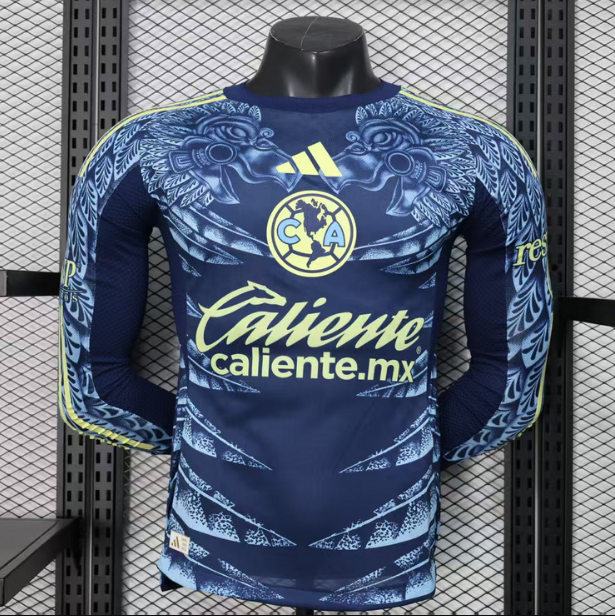 Club America 2025/26 Away Long Sleeved Match Version Shirt Soccer Jersey