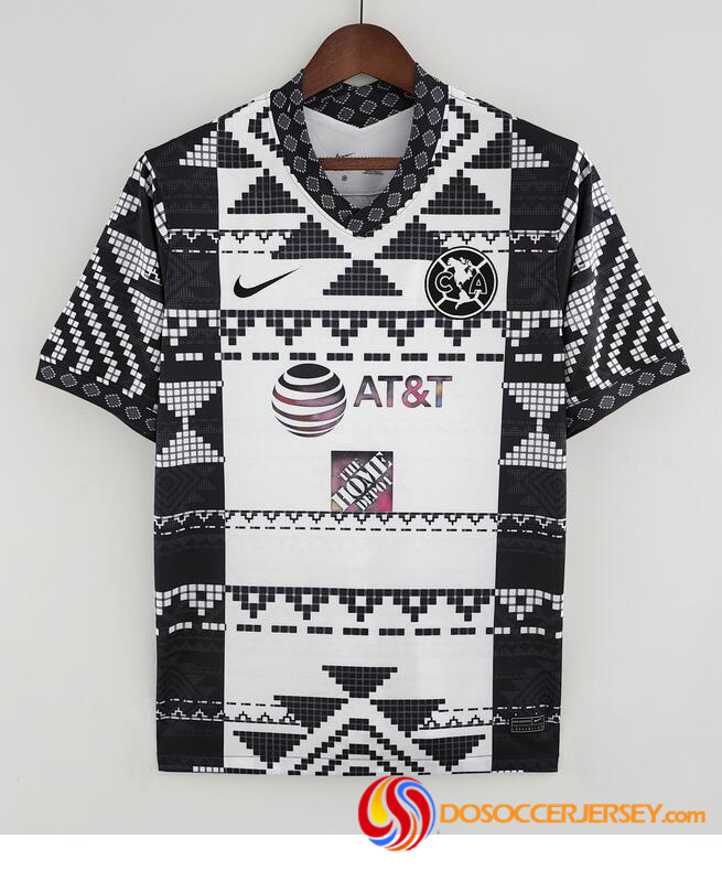 Club America 2022/23 Black White Shirt Soccer Jersey