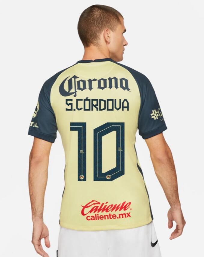 Club America 2021/22 Home 10 SEBASTIÁN CÓRDOVA Shirt Soccer Jersey