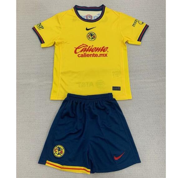 Club America 2024/25 Home Kids Soccer Kits Children Shirt and Shorts