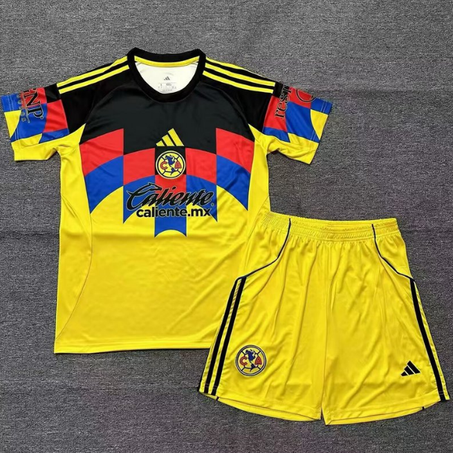 Club America 2025/26 Home Kids Soccer Kits Children Shirt + Shorts