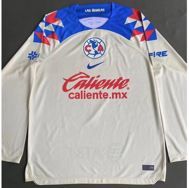 Club America 2023/24 Home Long Sleeved Shirt Soccer Jersey