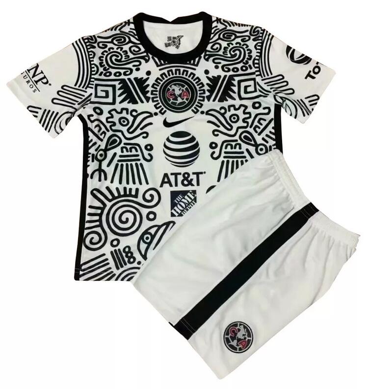 Club America 2021/22 Third Kids Soccer Kits Children Shirt and Shorts