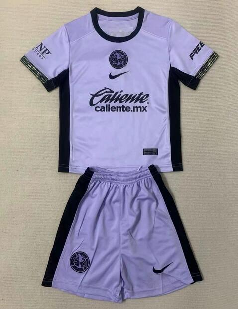 Club America 2023/24 Third Kids Soccer Kits Children Shirt and Shorts