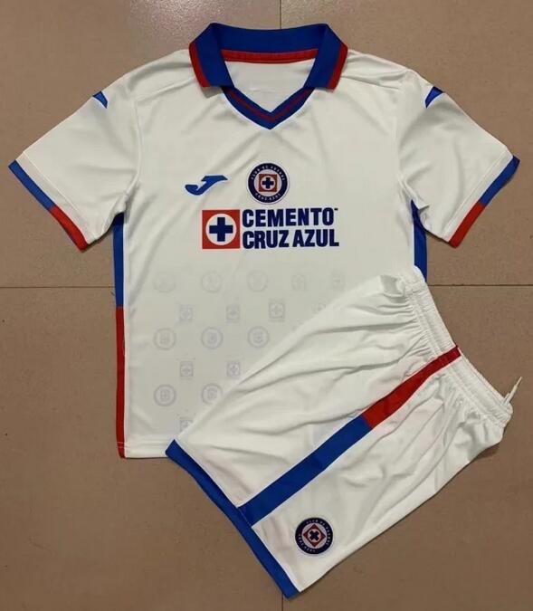 Cruz Azul 2022/23 Away Kids Soccer Kits Children Shirt + Shorts