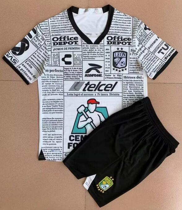 Club León FC 2022/23 Away Kids Soccer Jersey Kit Children Shirt And Shorts
