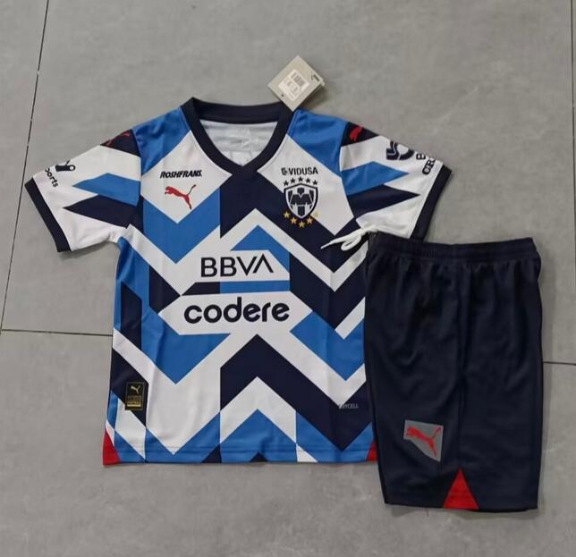 Monterrey 2023/24 Third Kids Soccer Kits Children Shirt and Shorts