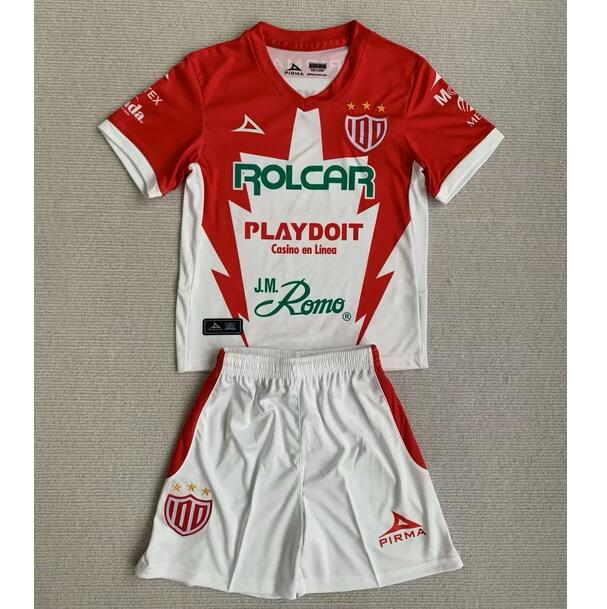 Necaxa 2023/24 Home Kids Soccer Kits Children Shirt and Shorts