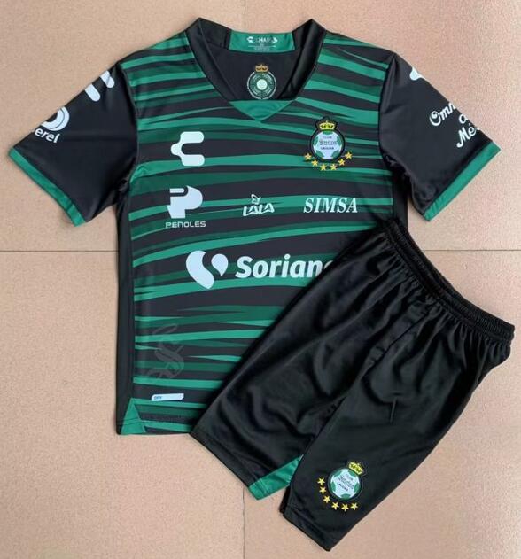 Santos Laguna 2022/23 Away Kids Soccer Kits Children Shirt + Shorts