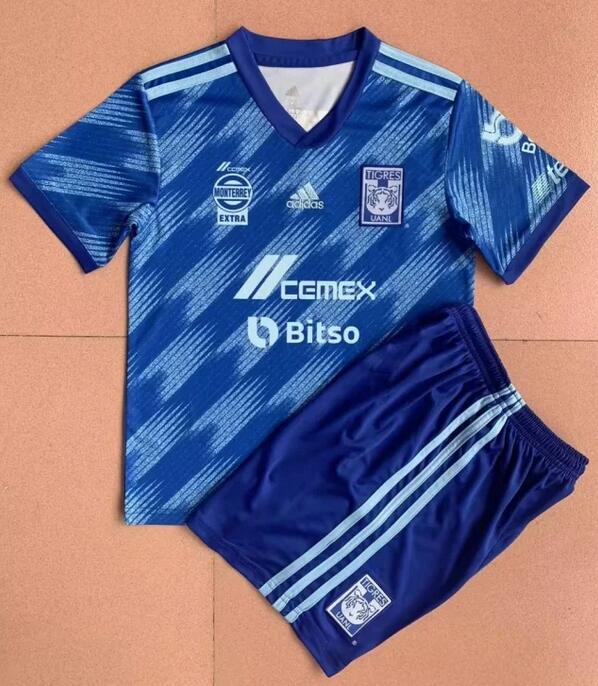 Tigres 2022/23 Away Kids Soccer Kits Children Shirt + Shorts