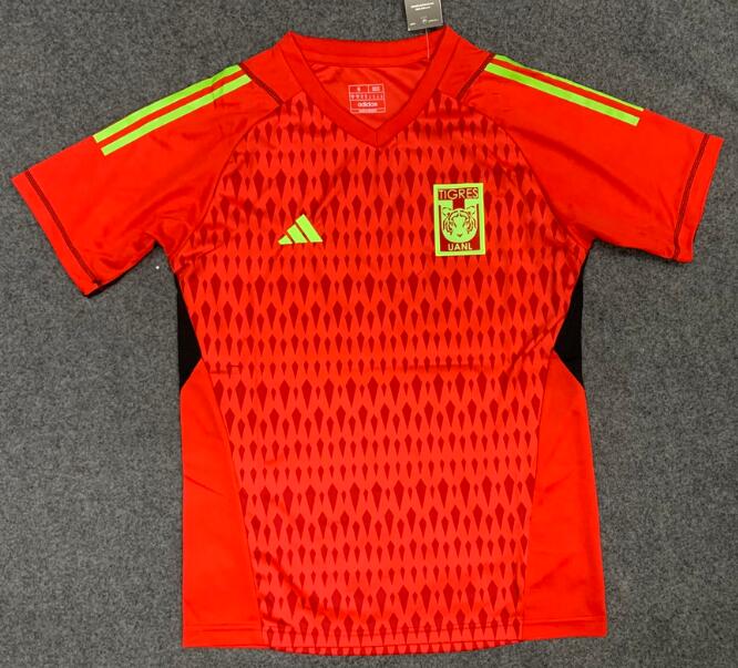 Tigres UANL 2023/24 Goalkeeper Red Shirt Soccer Jersey