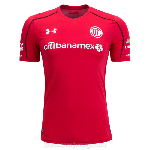 Deportivo Toluca FC 2017/18 Home Shirt Soccer Jersey