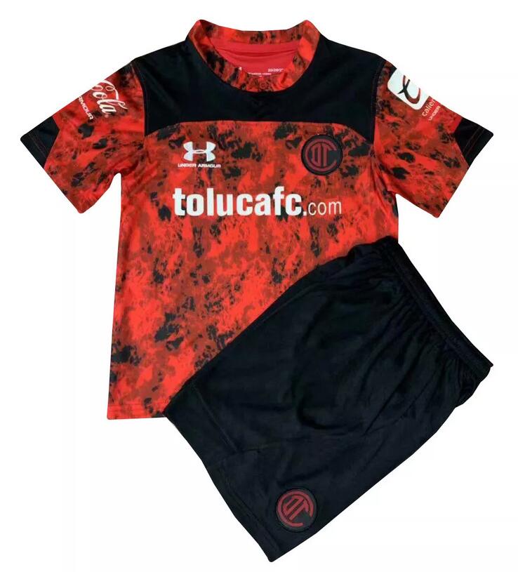 Deportivo Toluca 2021/22 Home Kids Shirt Soccer Jersey Children Kits