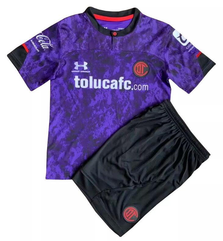 Deportivo Toluca 2021/22 Third Kids Shirt Soccer Jersey Children Kits