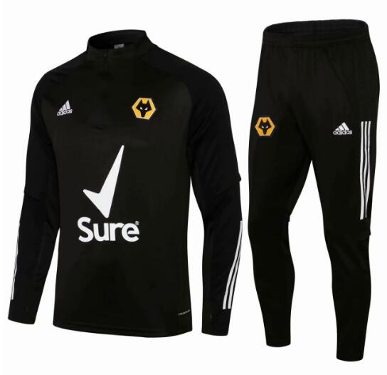 Wolves 2021/22 Black Training Suits (Sweatshirt+Trouser)