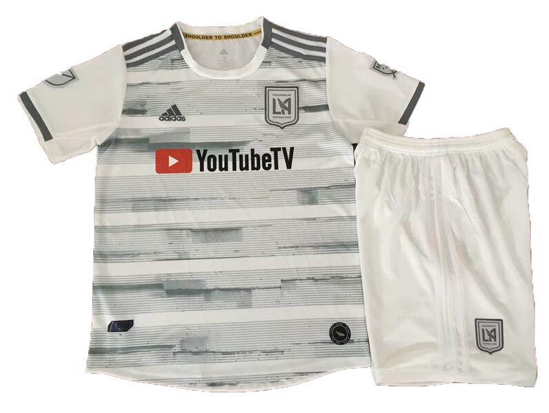 Los Angeles FC 2019/2020 Away Kids Soccer Jersey Kit Children Shirt + Shorts