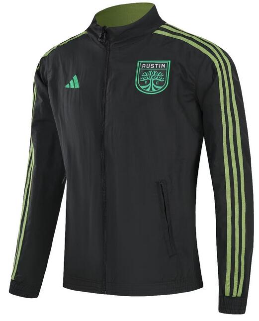 Austin FC 2023/24 Black Green Double-Face Windbreaker Jacket
