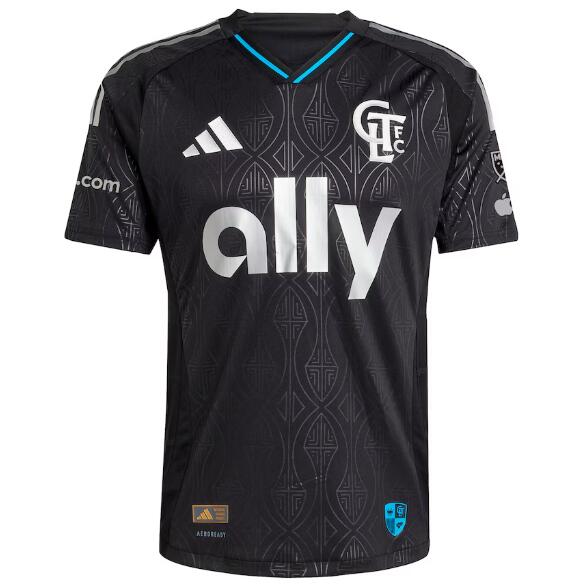 Charlotte FC 2025/26 Away Black Match Version Shirt Soccer Jersey