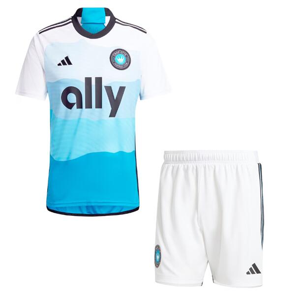 Charlotte FC 2024/25 Home Kids Soccer Jersey Kit Children Shirt + Shorts