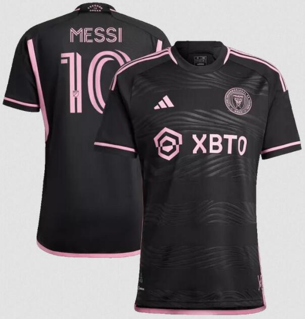 Inter Miami 2023/24 Away Black 10 Messi Match Version Shirt Soccer Jersey