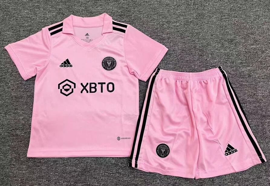 Inter Miami 2023/24 Home Kids Soccer Jersey Kit Children Shirt + Shorts