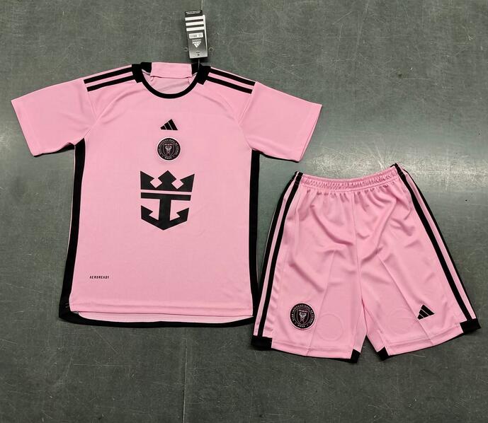 Inter Miami 2024/25 Home Kids Soccer Kit Children Shirt + Shorts