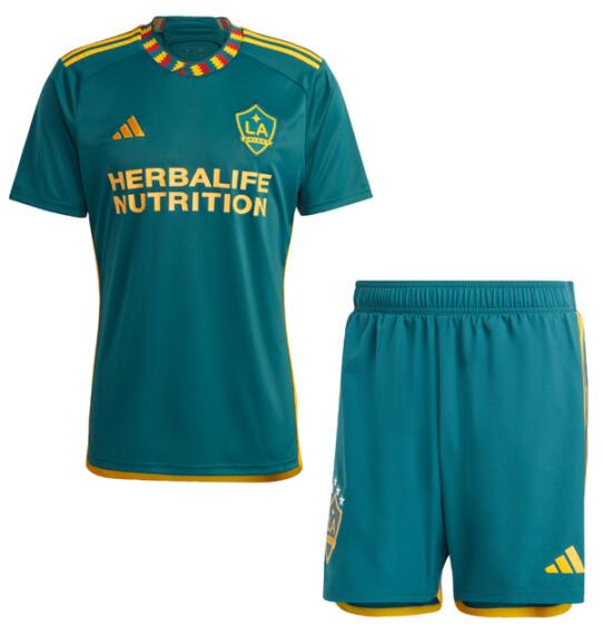 Los Angeles Galaxy 2023/24 Away Kids Soccer Jersey Kit Children Shirt + Shorts