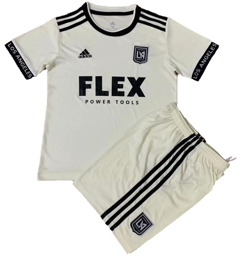 Los Angeles FC 2021/22 Away Kids Soccer Jersey Kit Children Shirt + Shorts
