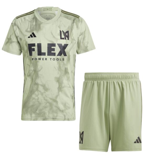 Los Angeles FC 2023/24 Away Kids Soccer Jersey Kit Children Shirt + Shorts
