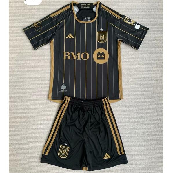 Los Angeles FC 2024/25 Home Kids Soccer Kit Children Shirt + Shorts