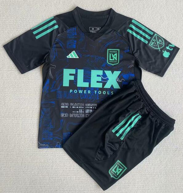 Los Angeles FC 2023/24 Special Kids Black Soccer Jersey Kit Children Shirt + Shorts