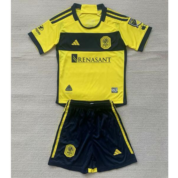 Nashville SC 2024/25 Home Kids Soccer Kit Children Shirt + Shorts