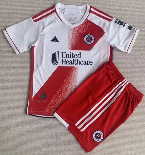 New England Revolution 2023/24 Away Kids Soccer Kit Children Shirt + Shorts