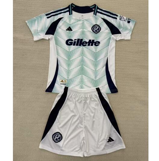 New England Revolution 2025/26 Away Kids Soccer Kit Children Shirt + Shorts