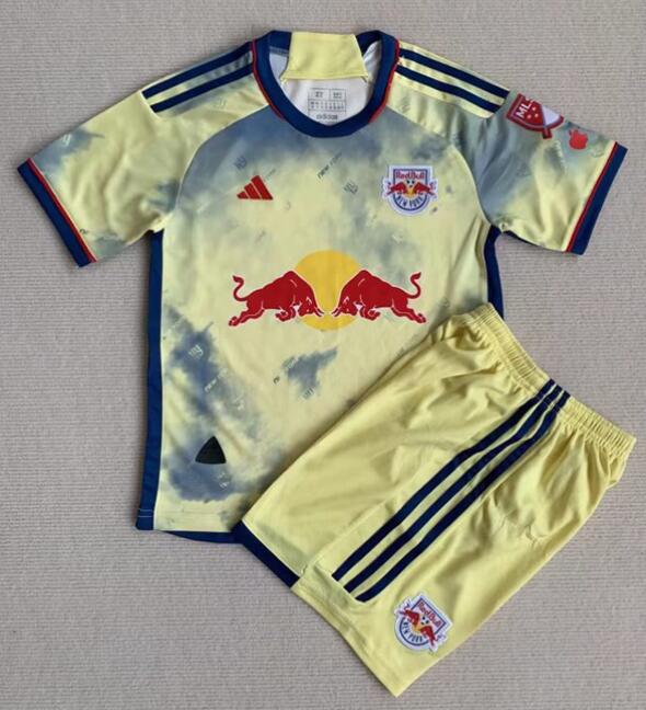 New York Red Bulls 2023/24 Away Kids Soccer Kit Children Shirt + Shorts