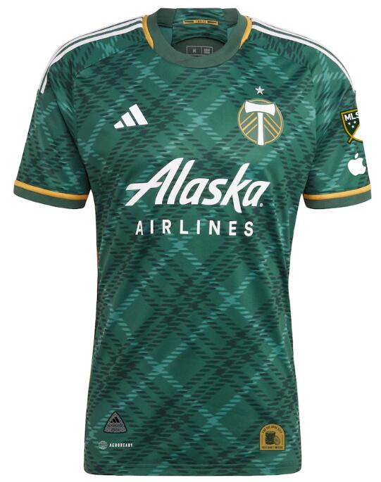 Portland Timbers 2023/24 Home Match Version Shirt Soccer Jersey