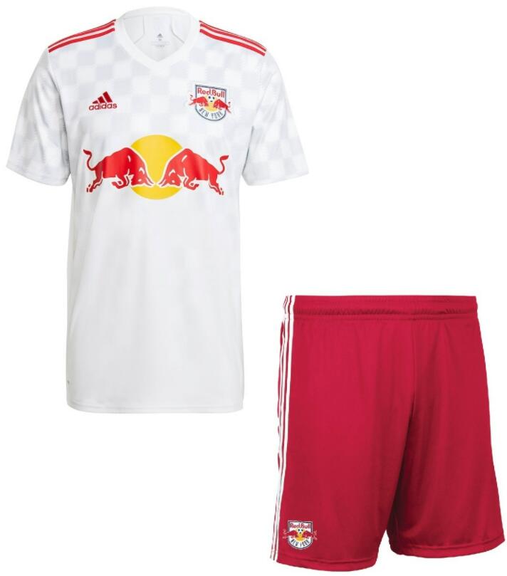 New York Red Bulls 2021 Home Kids Soccer Kit Children Shirt + Shorts