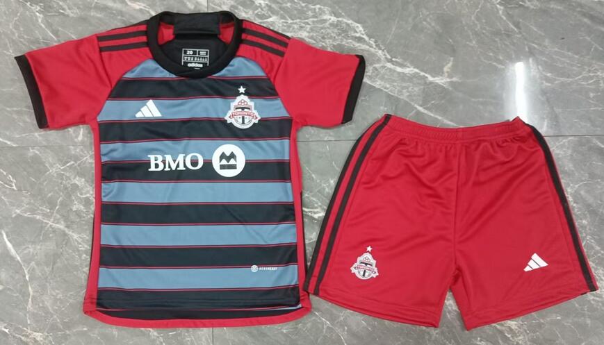 Toronto FC 2023/24 Home Kids Blue Soccer Jersey Kit Children Shirt + Shorts