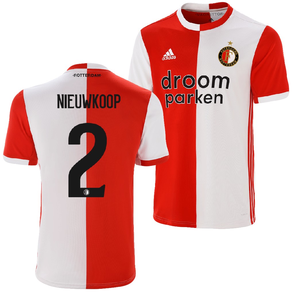 Feyenoord Rotterdam 2019/20 Home Shirt Bart Nieuwkoop #2 Soccer Jersey