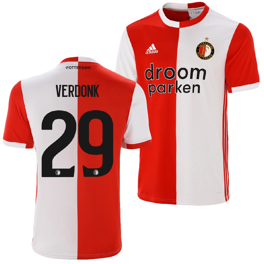 Feyenoord Rotterdam 2019/20 Home Shirt Calvin Verdonk #29 Soccer Jersey