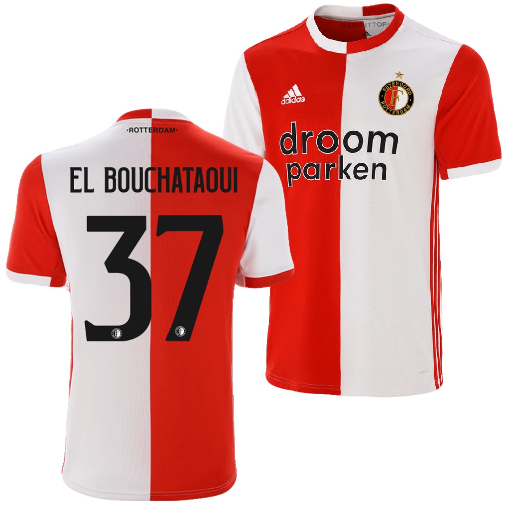 Feyenoord Rotterdam 2019/20 Home Shirt Achraf El Bouchataoui 37 Soccer Jersey
