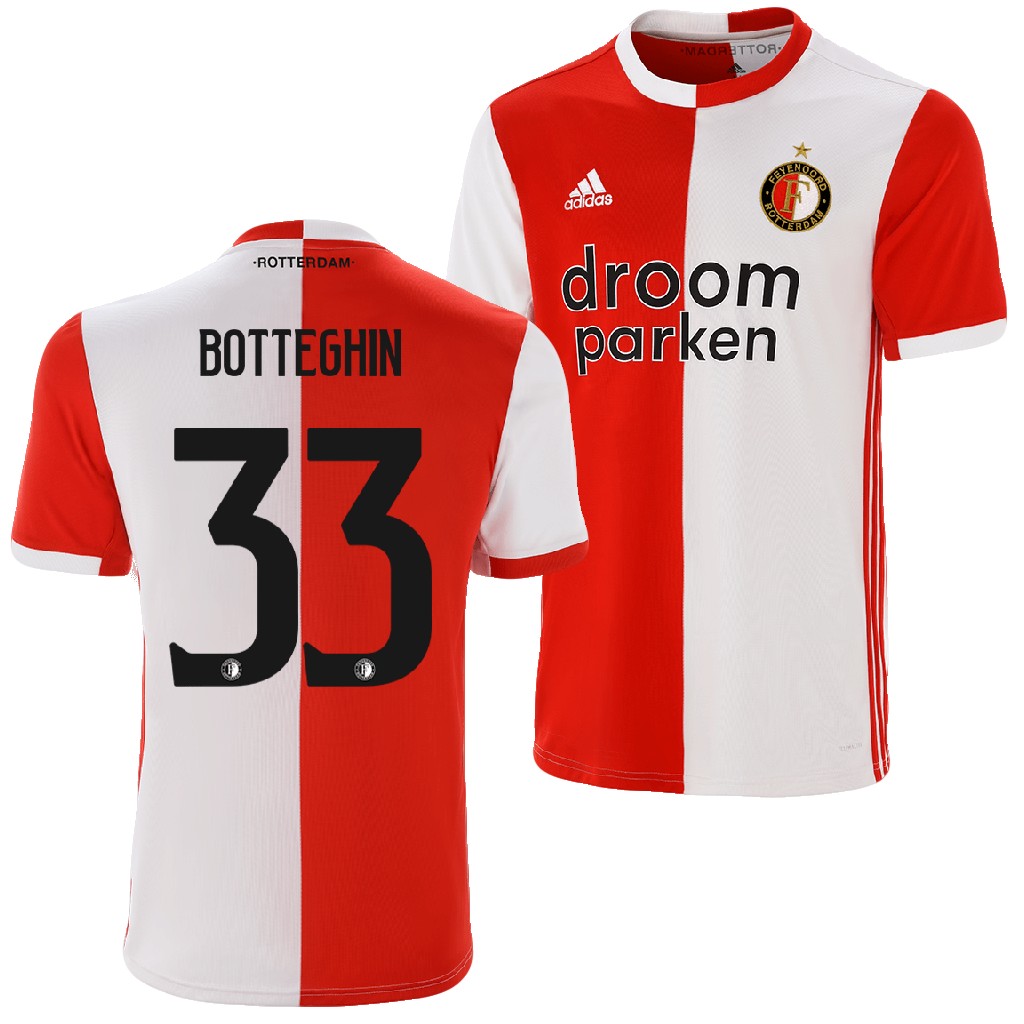 Feyenoord Rotterdam 2019/20 Home Shirt Eric Botteghin #33 Soccer Jersey
