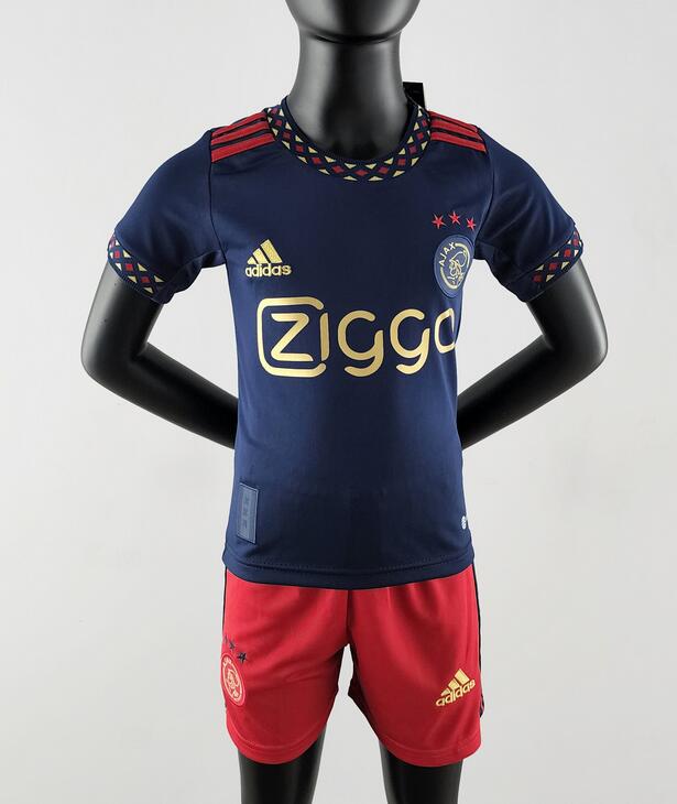 Ajax 2022/23 Away Kids Soccer Kit Children Shirt + Shorts